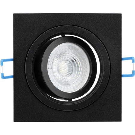 Halogenová Podhledové svítidlo GU10, MR16 Nastavitelná Čtvercová Černá CASSIO LUMILED