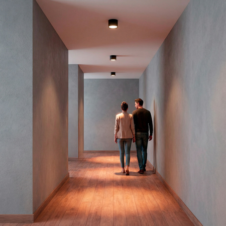 Povrchové svítidlo HALOGEN SUNLA Tuba Gx53 LED Spot Nástěnné svítidlo Stropní válec Černá LUMILED