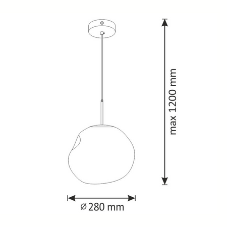 Stropní závěsné svítidlo E27 Chrome Parma Sanico Goldlux