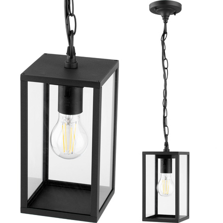 Venkovní závěsná zahradní lampa Malmo E27 Graphite - GOLDLUX (Polux)