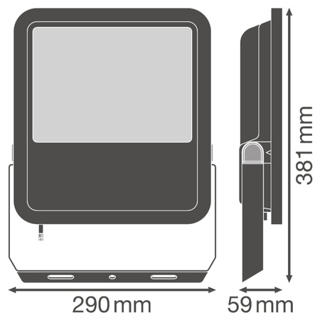 LED reflektor 125W 15000lm 4000K IP65 černý LEDVANCE reflektor