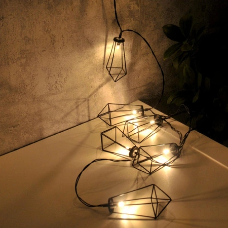 LED baterie zahradní girlanda 2.1m 2xAA ALBORG Black GOLDLUX (Polux)