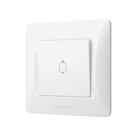 Zvonkové tlačítko s rámečkem 10A Povrchová montáž Bílá BINERA VIDEX