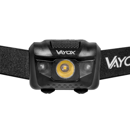 Dobíjecí čelová svítilna 100lm LED + 2x LED VA0178 VAYOX