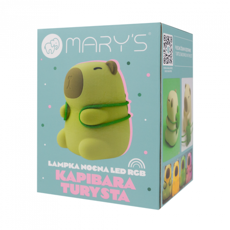 Dětské LED noční světlo 2,5W 3000K Warm + Multicolour RGB dobíjecí 1200mAh béžová KAPIBARA MARY'S