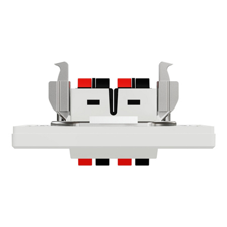 Dvojitá zásuvka reproduktoru pro zapuštěnou montáž. bílá. SCHNEIDER ASFORA