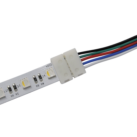 Konektor pro RGBW LED pásky Flexibilní jednostranný 5pinový 12mm bílý Sanico Goldlux