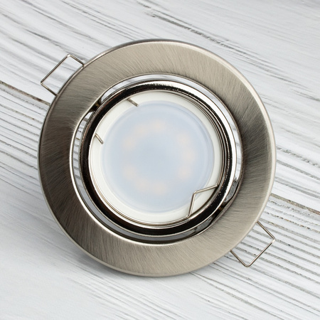 Halogenová Podhledové svítidlo GU10, MR16 Nastavitelná Kulatá Saténový Plech LUMILED