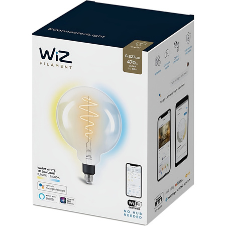 LED žárovka E27 G200 6,7W = 40W 2700-6500K FILAMENT SMART WiFi WiZ
