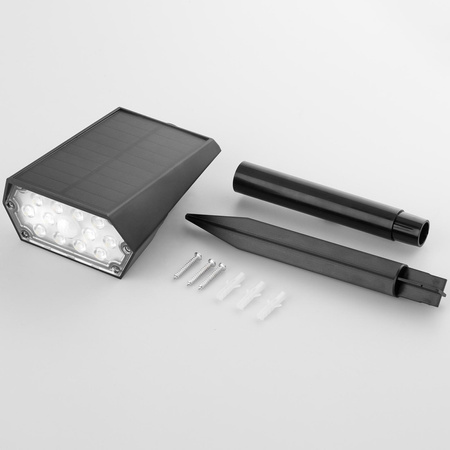 Zahradní LED SOLAR reflektor poháněný 42 cm venkovní IP44 4000K soumrakový senzor