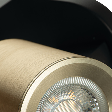 LED GU10 nastavitelné kruhové černé zlaté stropní svítidlo Laurin Kanlux Reflector