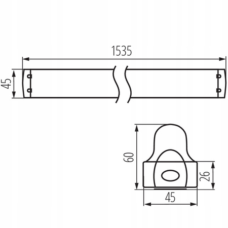 Lineární LED průmyslová lampa 150cm T8 G13 KANLUX