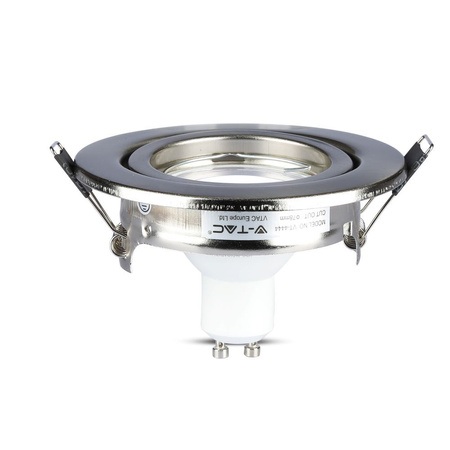 3x Zápustné svítidlo Satin Nickel + GU10 LED žárovka 5W 3000K VT-4444 V-TAC