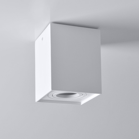 Stropní přisazené svítidlo Hadar Q1 1xGU10. pojízdné. čtvercové. bílé