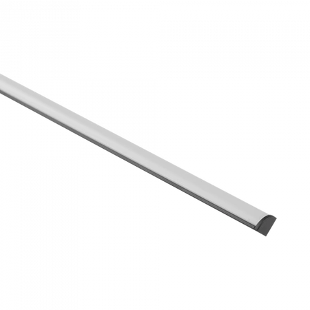 Hliníkový rohový LED profil pro povrchovou montáž černý 2m s matným difuzorem pro LED pásky + koncové krytky RW řady Ecolight