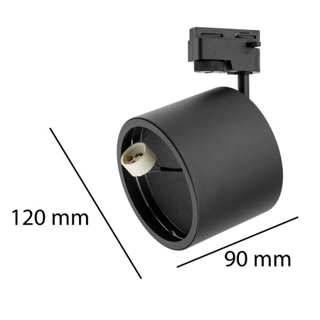 Kolejové bodové svítidlo TONI ES111 stropní svítidlo Pohyblivé černé