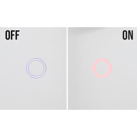 Jediný bílý Wi-Fi LED TOUCH skleněný vypínač