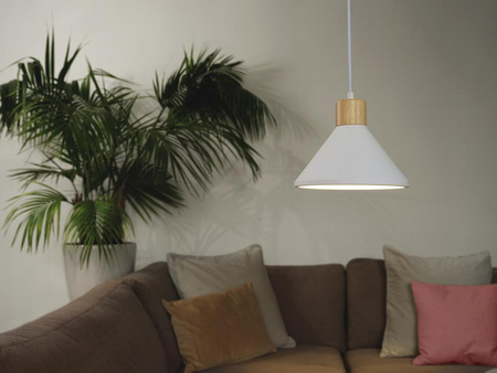 Dekorativní stropní závěsné svítidlo E27 s převisem Bílá hnědá Dekor Ledvance