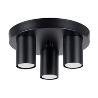 Bodové stropní svítidlo Tuba 3x GU10 Black Lagos Ocean Green SL.1466 Sollux