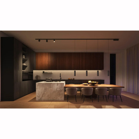 Perifo Lighting Rail Kit 1,5 m + 3x LED závěsné světlo 15,6 W CCT RGB Philips HUE Bluetooth Black