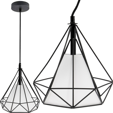 LOFT DIAMENT Geometrické stropní svítidlo 1x E27 černý drát