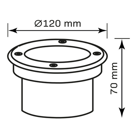 Svítidlo LED pro osvětlení dveří 3W 300lm 4000K Neutrální 120° Stříbrná IP67 MIVO Sanico Goldlux