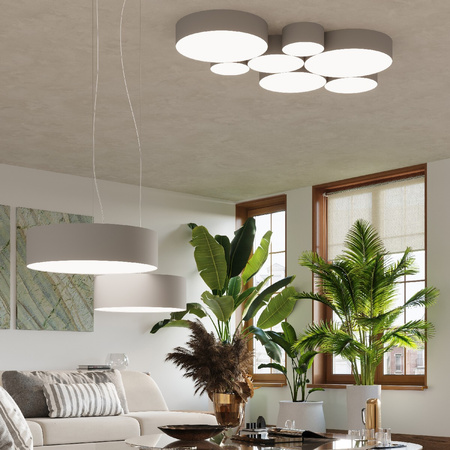 LED stropní svítidlo ARENA E27 kruhové 25cm šedé SOLLUX