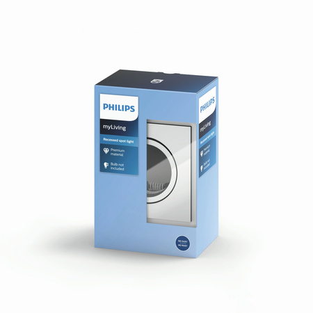 Zásuvné halogenové svítidlo DONEGAL GU10 Square Movable Satin PHILIPS