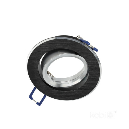 Zapuštěné halogenové bodové svítidlo GU10 černé kulaté Kobi