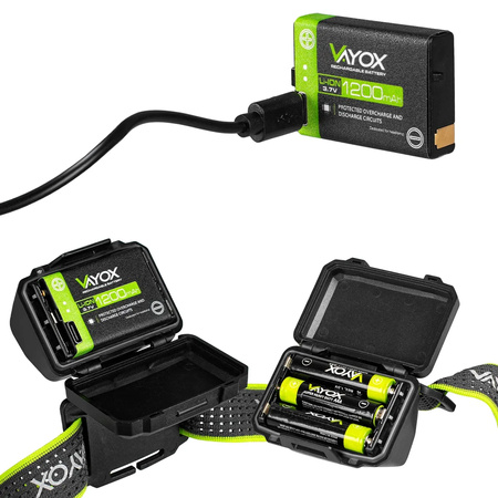 COB XTE LED čelovka Nabíjecí USB IP65 Professional Vayox