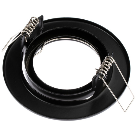 Halogenová Podhledové svítidlo GU10, MR16 Nastavitelná Kulatá Černá Plech LUMILED