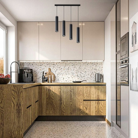 Stropní světlo závěsné svítidlo 4x GU10 matná černá Keon Masterled