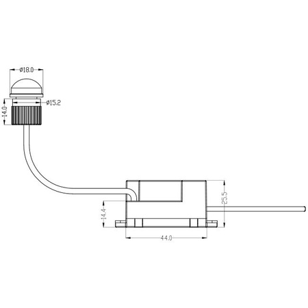 LED PIR pohybový a soumrakový senzor s MINI kabelem
