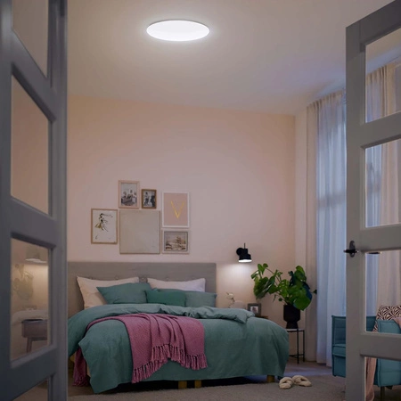 MOIRE přisazená LED stropní lampa 6W 4000K 22cm bílá kulatá PHILIPS