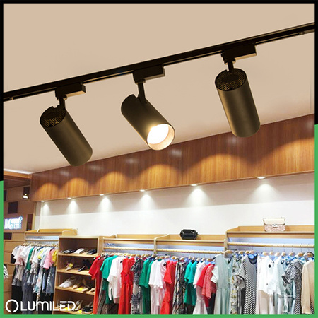 Osvětlovací lišta 1.5m + 3x reflektor lištový, GU10 Černá SAGI LUMILED