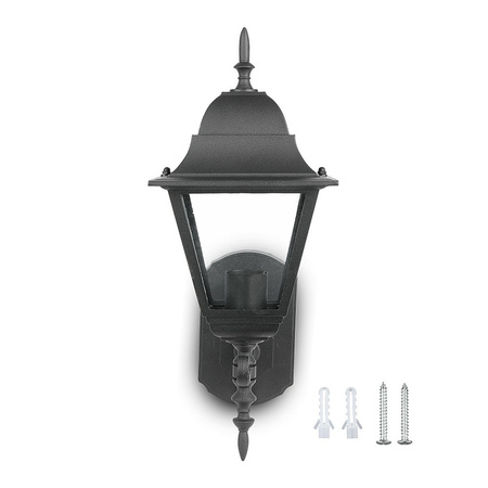 Zahradní lampa E27 Nástěnná lampa Velká matná černá VT-761 V-TAC