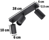 Stropní svítidlo 3x GU10 SPOT LED svítidlo QUALIS III Black