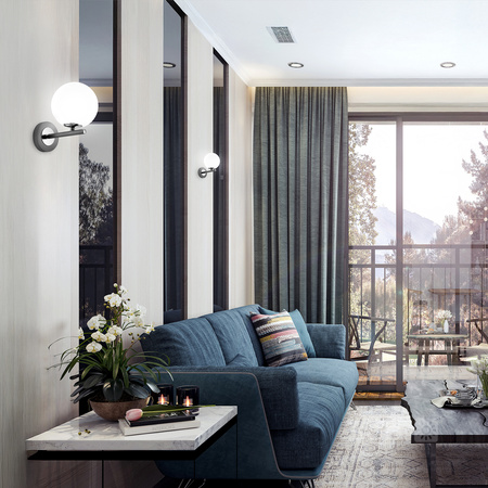 Nástěnná zásuvka pro povrchovou montáž G9 Grey Globe Elegance Kobi