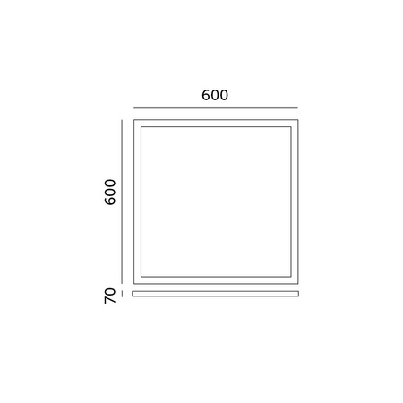 Povrchový rámeček 70 mm pro LED panel 60x60 cm Klik White Kobi