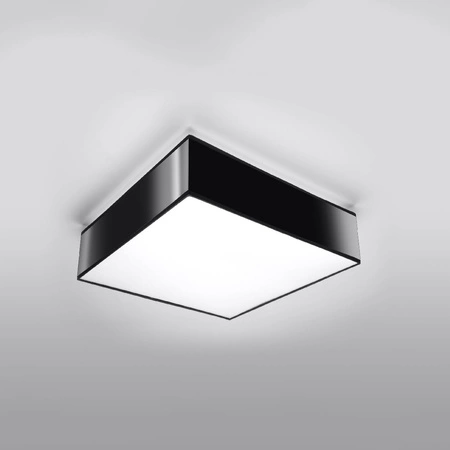Svítidlo pro povrchovou montáž HORUS 2xE27 Plafond Square 35cm Moderní černobílé SOLLUX