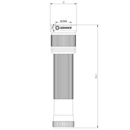 LED 15W 1400 lm IP65 taktická svítilna baterie 6xAA ZOOM ruční světlo LEDVANCE