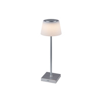 Stolní noční lampa Dekorativní 4W 200lm 3000-5000K CCT Stmívatelná IP44 Stříbrná Moderní Taena Rabalux