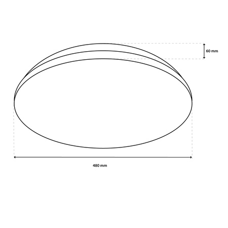 Plafond LED světlo pro povrchovou montáž SALUS2 72W IP44 CCT White Round 50cm + LUMILED PILOT