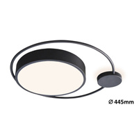 Plafond LED stropní svítidlo Povrchové nástěnné svítidlo 28W 1820lm 3000K Black Minimalist Saphira Rabalux