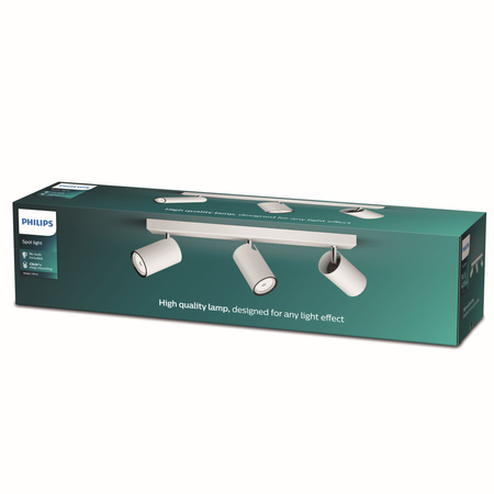 KOSIPO stropní svítidlo Reflektorové svítidlo 3x GU10 White Moving PHILIPS