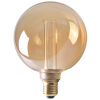 Dekorativní LED žárovka E27 G125 4W 200lm 1800K Teplá bílá 320° DecoVintage Amber Pillar GOLDLUX (Polux)