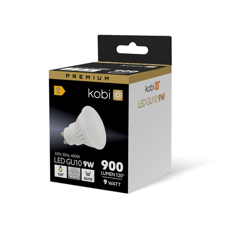LED žárovka s reflektorem GU10 9W 900lm 4000K Neutral 120° Premium Kobi