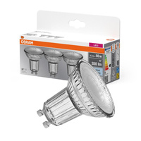 3x LED žárovka GU10 4.3W = 50W 350lm 4000K OSRAM BASE