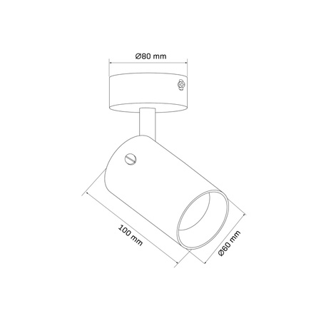 Nástěnné a stropní bodové svítidlo GU10 Black SMOKY Sanico Goldlux