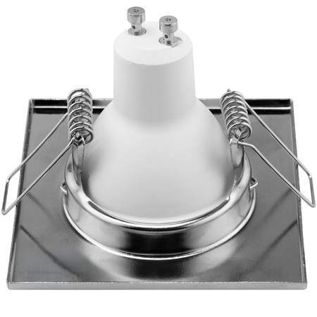 6x PAVO Chromovaný plech MR16 GU10 LUMILED čtvercové halogenové svítidlo k zapuštění do zdi